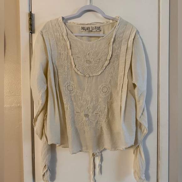Magnolia Pearl Tops - Magnolia Pearl Into The Groove Blouse in Moonlight